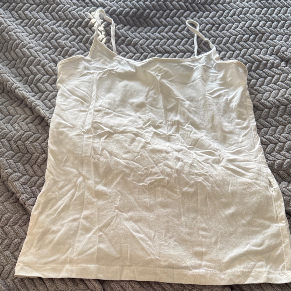 Forever 21 Cream Spaghetti Strap Top